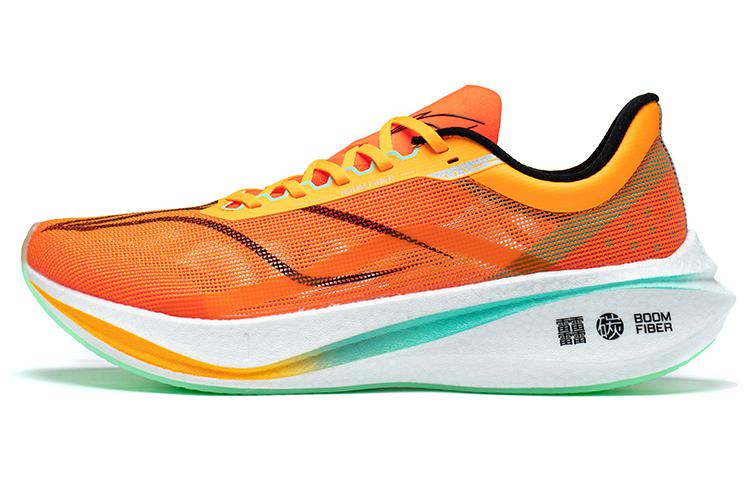 LiNing Feidian 3 Challenger Durable Breathable Low Top Marathon Running Shoes Men's Neon Bright Orange