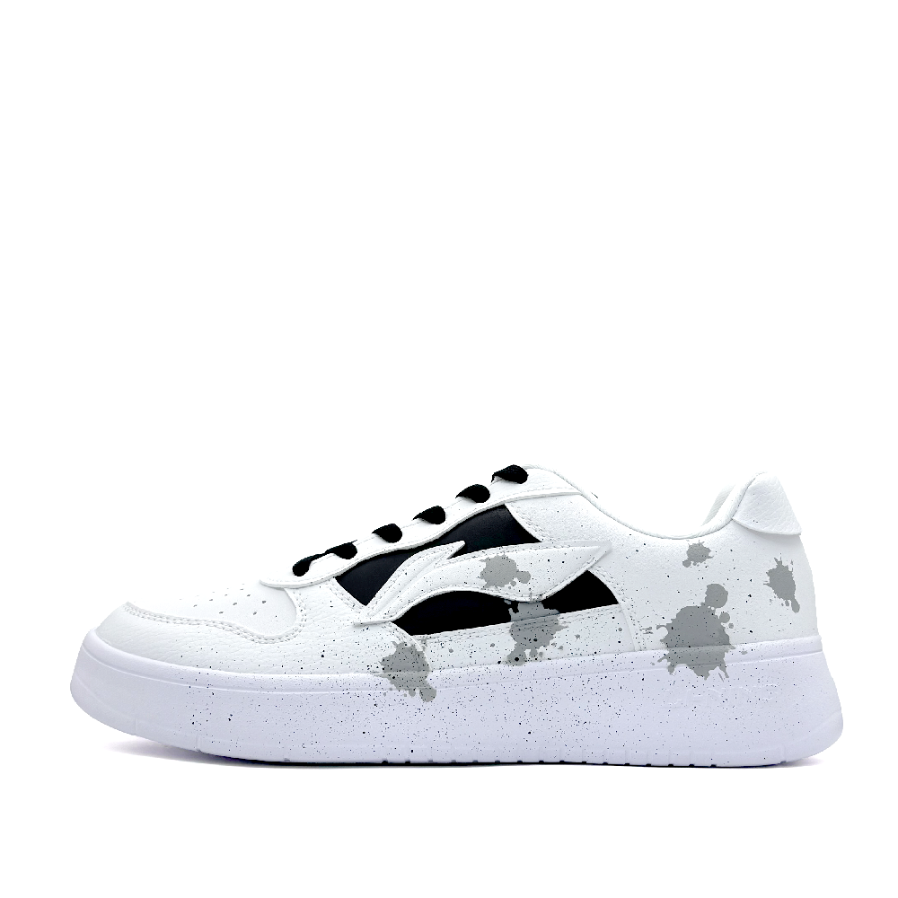 LiNing Pontoon Boats Abrasion Resistant Slip Resistant Low Top Skateboard Shoes Unisex Black White Gray