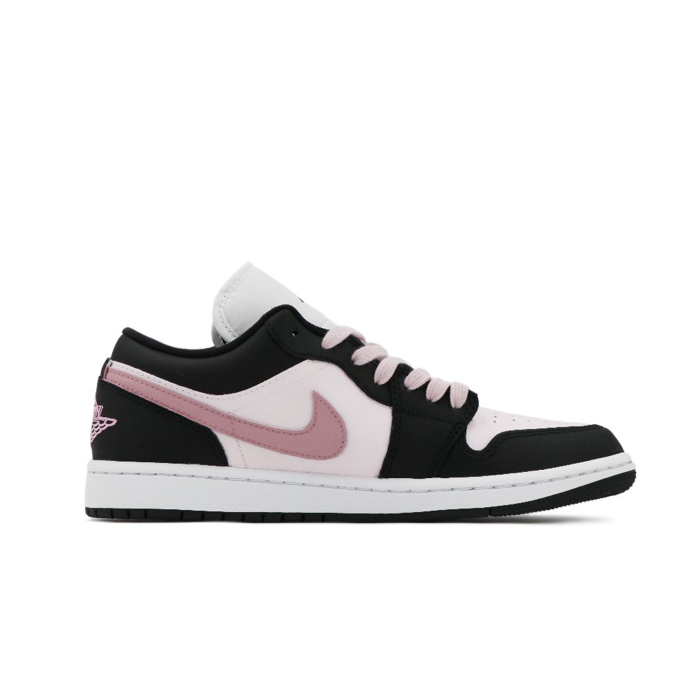 Jordan Air Jordan 1 Anti-Slip And Wear-Resistant Lightweight Low-Top Vintage Basketball Shoes Women's Black Pink