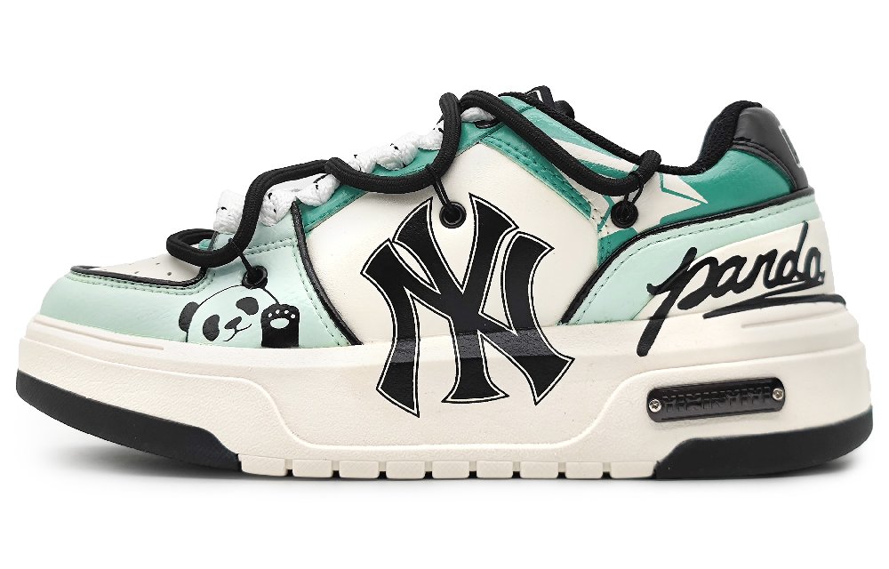 MLB Chunky Liner Wear-Resistant Height Increasing Low-Top Skateboard Shoes Unisex Teal