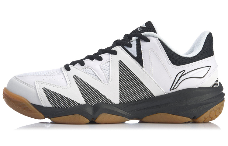 LiNing Racetrack Encounter Cushioning Anti-Slip And Wear-Resistant Low-Top Badminton Shoes Men's White Black Gray