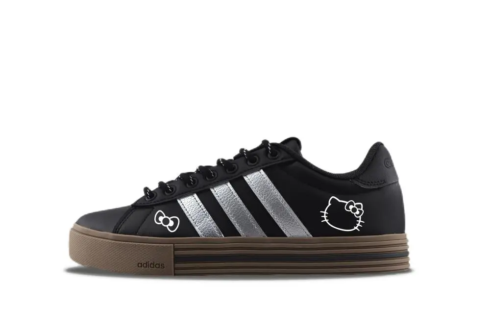 Adidas Daily 4.0 Wear resistant And Lightweight Low top Skateboard Shoes Unisex Black Silver