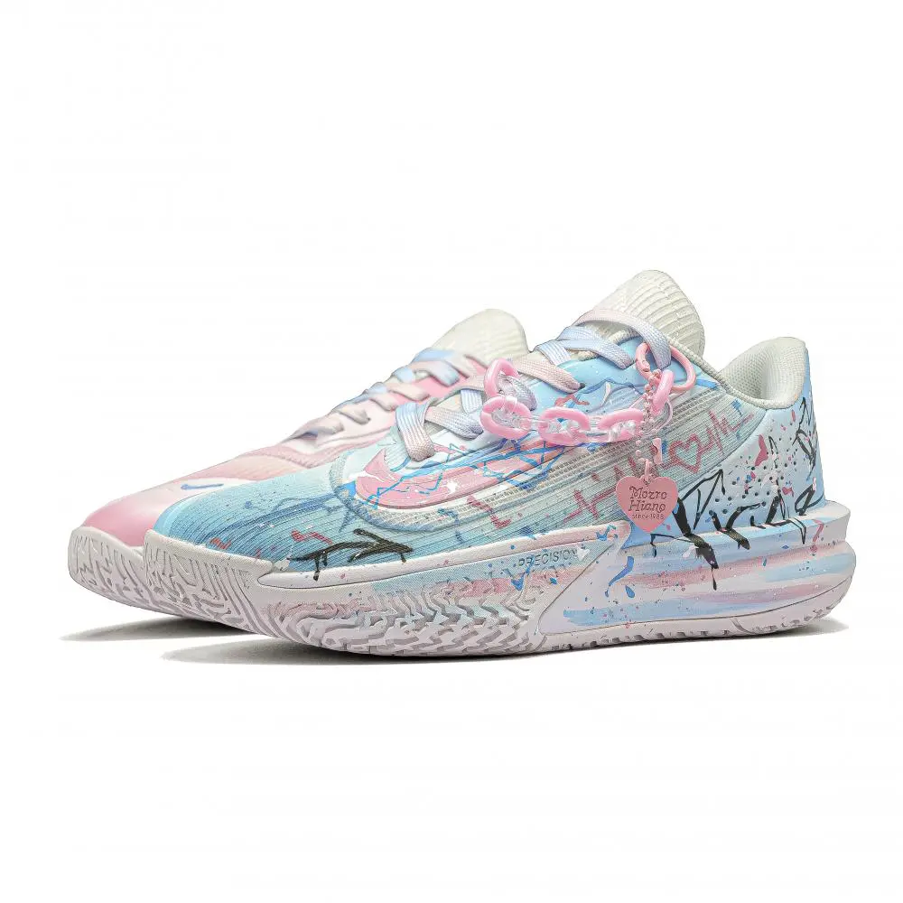 Nike Precision 7 Mismatched Speed Low top Basketball Unisex Blue Pink