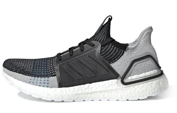 Adidas Ultra Boost 19 Core Black Grey Six Shock Cyan