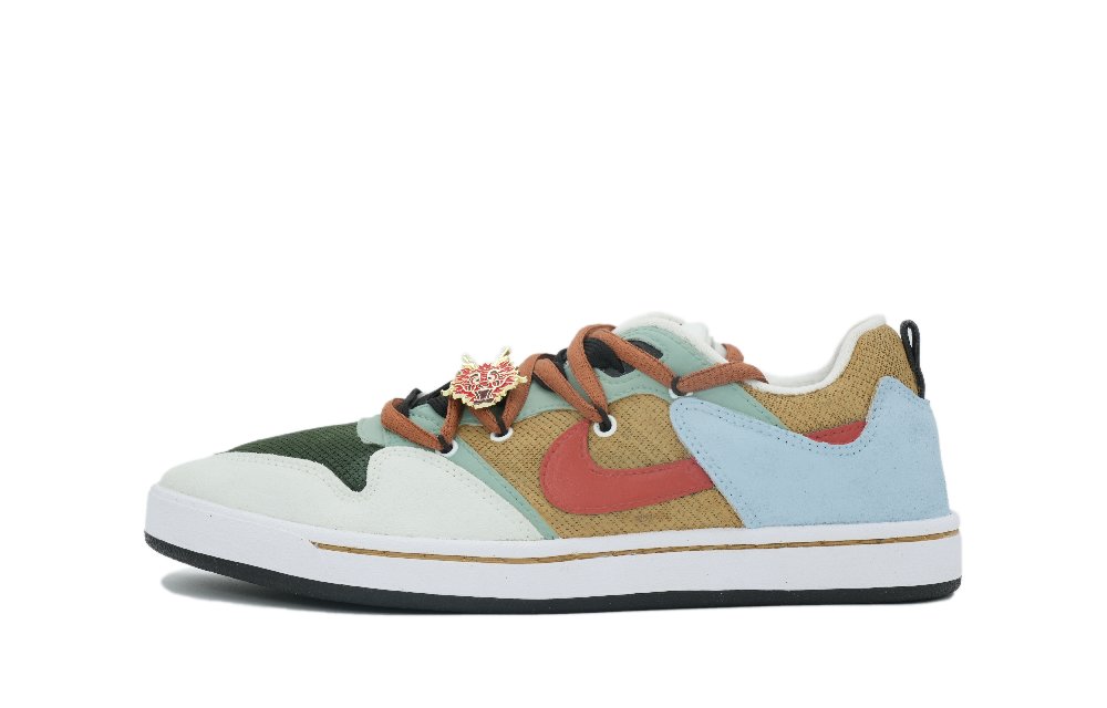 Nike SB Alleyoop Skateboard Shoes Men Low-Top Yellow/Green/Blue