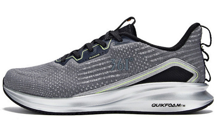 361° Titanium Speed 2.0 Q Bouncy Breathable Low Top Running Shoes Men's Silver Gray