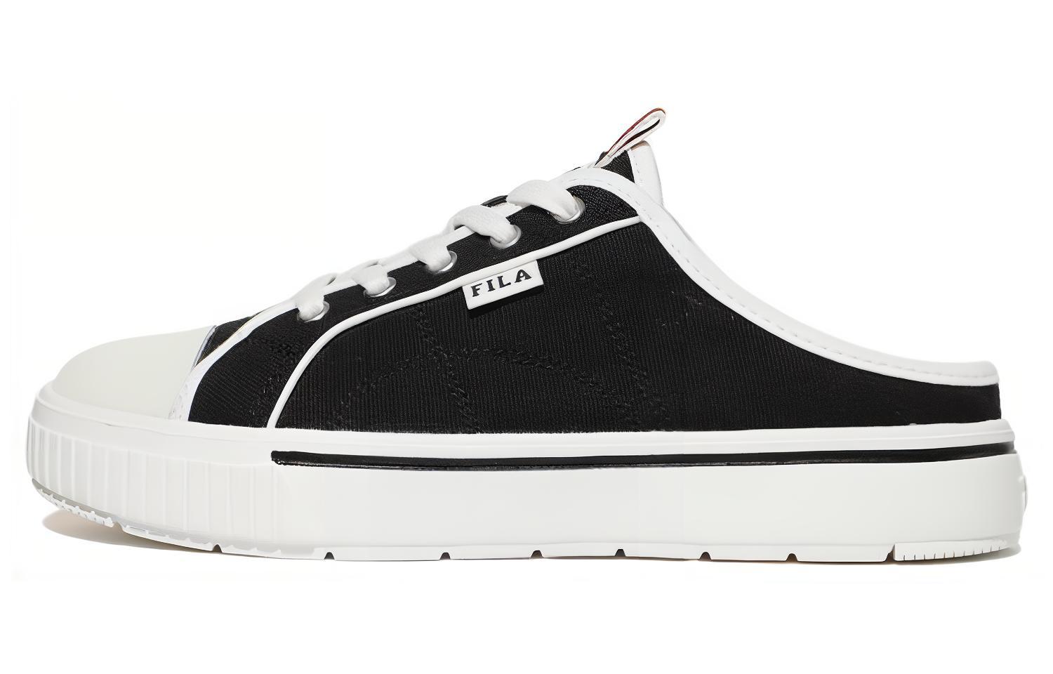 FILA Low Top One Pedal Skate Shoes Unisex Black Korean Version