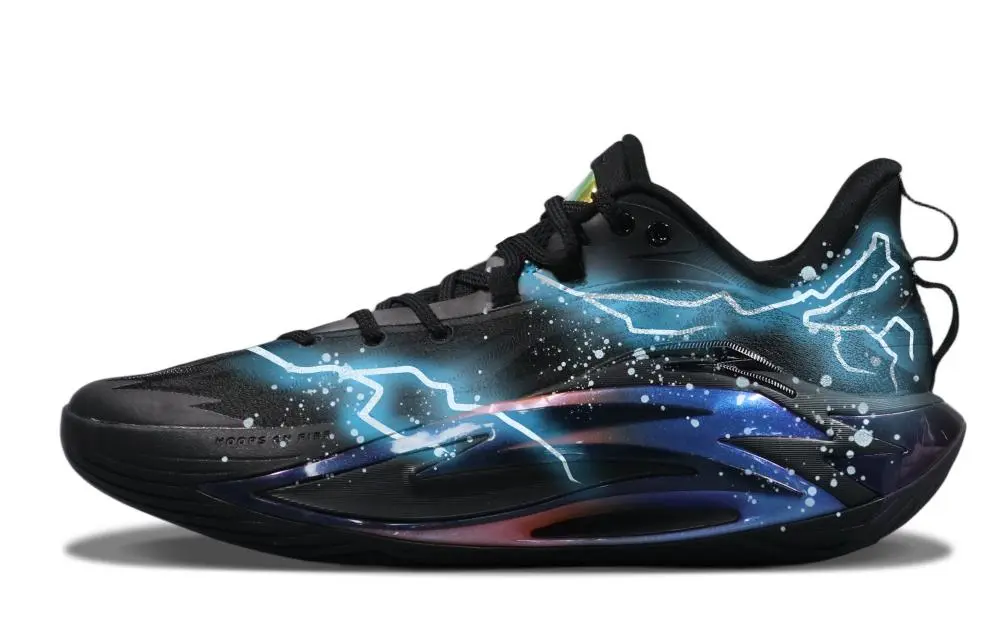 Anta Shock Wave 7 Shock Absorbers Slip Resistant Abrasion Resistant Low top Basketball Shoes Men's Black