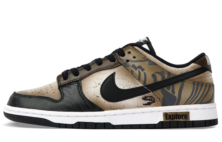 Nike Dunk Slip-Resistant Quick-Drying Wear-Resistant Low-Top Skateboard Shoes Unisex Brown Black