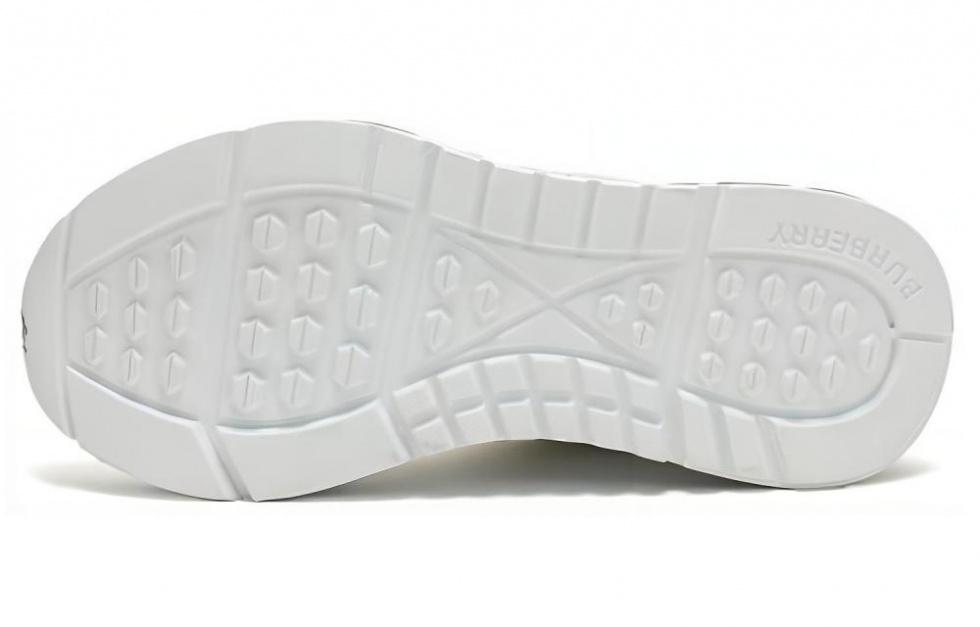 Burberry Union Anti Slip Wear Resistant Mid Top Casual Shoes Men's Pure White