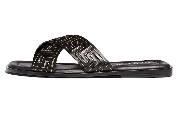 VERSACE Greca-embossed Crossover-strap Sandals