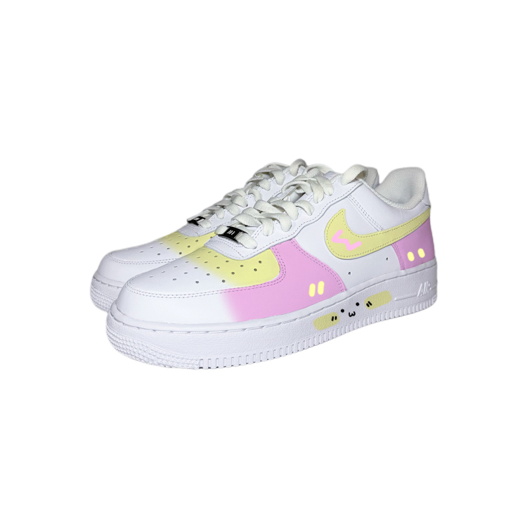 Nike Air Force 1 Cute And Abundant Low top Skateboard Shoes Women's Pink White Yellow купить в интернет-магазине Yoocart с быстрой доставкой по России.