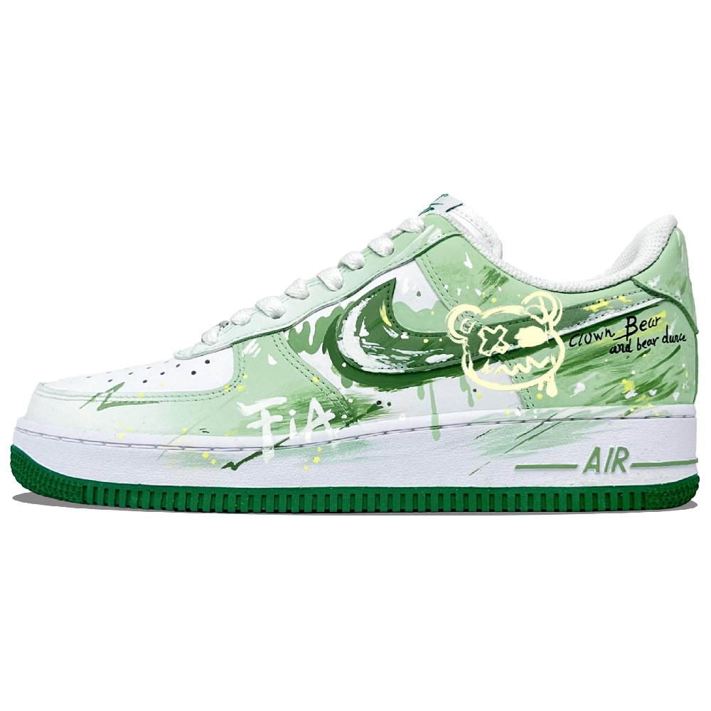 Nike Air Force 1 Skateboard Shoes Men's Low Top Green