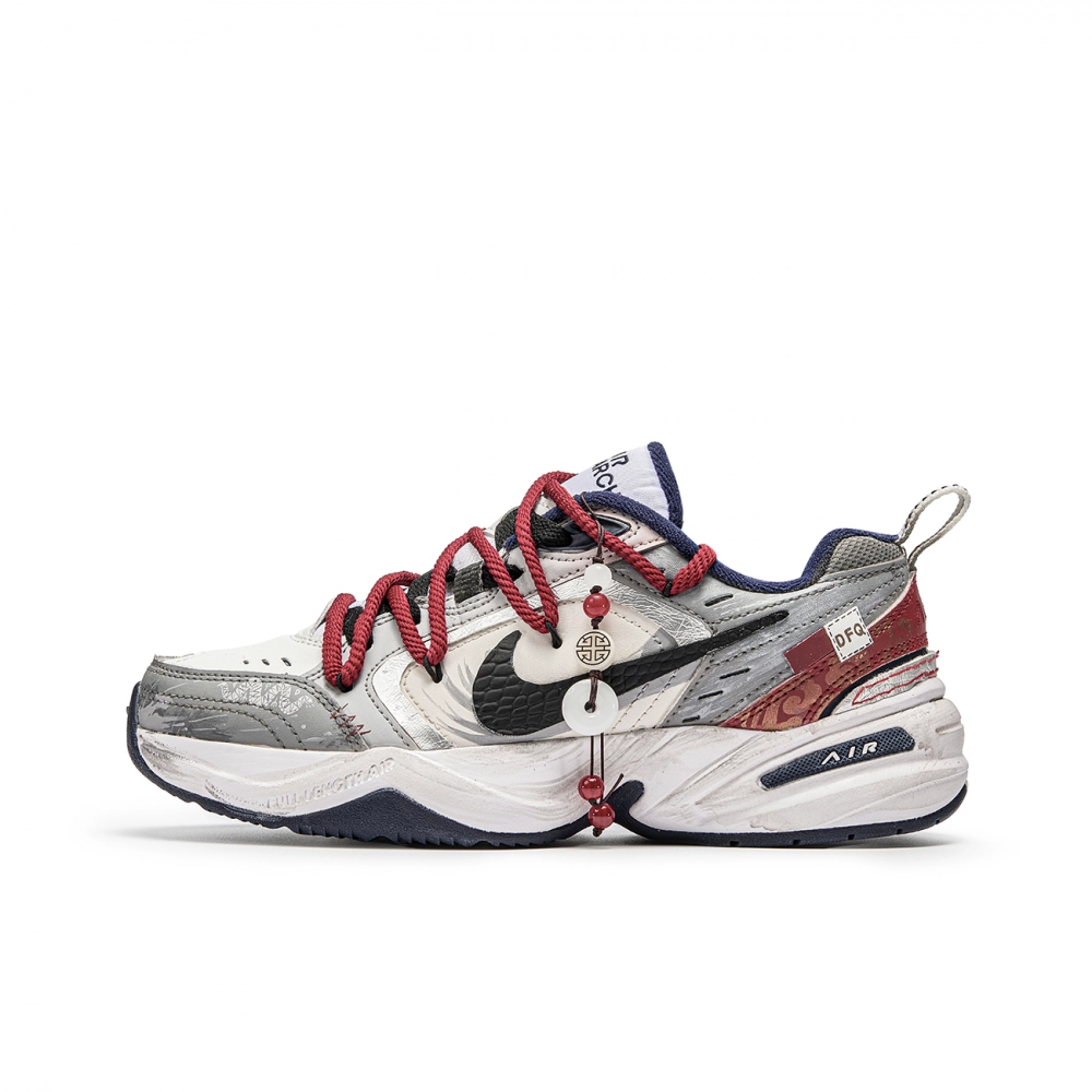 Nike Air Monarch 4 Chunky Sneakers Unisex Low top Gray/Red