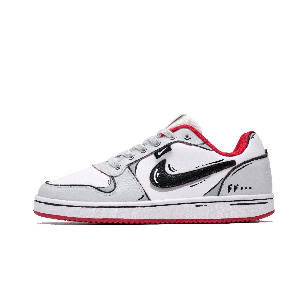 Nike EBERNON Cushioning, Impact Resistant, Abrasion Resistant Low Top Skateboard Shoes Unisex Ecru