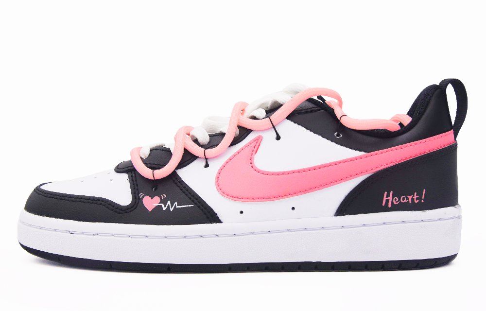 Nike Court Borough Non-slip Lightweight Low-Top Skateboard Shoes GS Pink