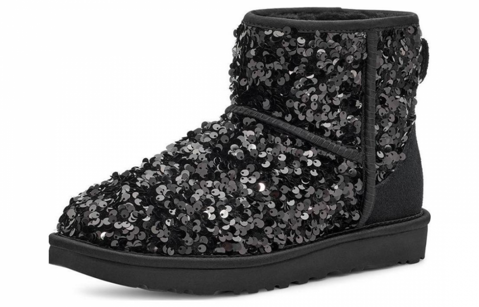 UGG Classic Mini Chunky Sequin Boot Black Women's