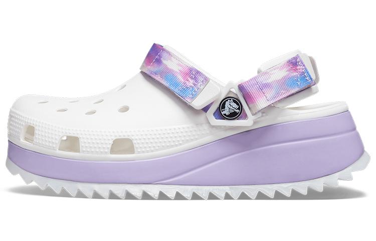Crocs Classic Casual Unisex White Purple Sandals 'White Purple'