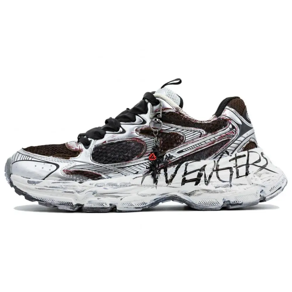 Kappa Hydrogen Track Cushioning, Wear Resistant Low Top Running Shoes Unisex Black Silver