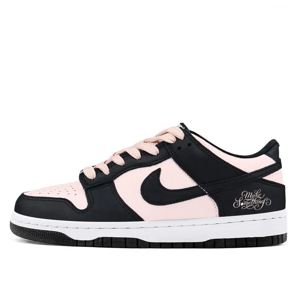 Nike Dunk Abrasion Resistant Low top Skateboard Shoes Women's Black Pink