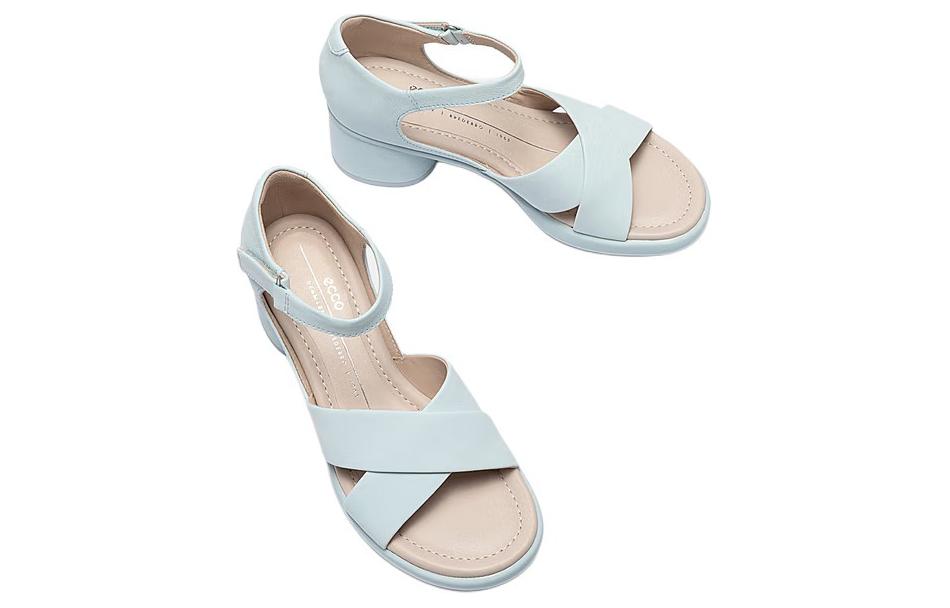 Ecco One Strap Sandals 5.5cm Women's Sky Blue