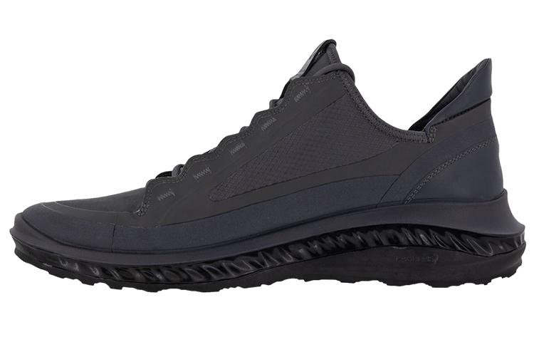 Ecco St 360 Breathable Slip-Resistant Low-Top Sports Casual Shoes Men's Black Gray Color