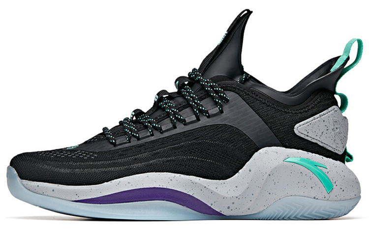 Anta RR6 Rajon Rondo 6 Cushioning, Slip Resistant, Lightweight Low top Basketball Shoes Men's Black Purple Grape
