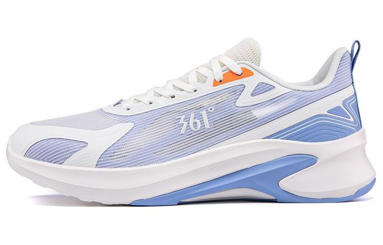 361° Wear-Resistant Low-Top Casual Running Shoes Men's White Blue