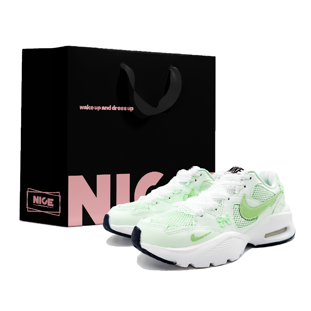 Nike Air Max Fusion Abrasion Resistant Low Top Running Shoes Women's Green