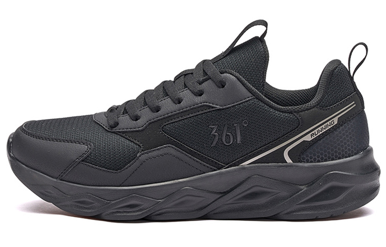 361° Anti-Slip Wear-Resistant Low-Top Sports Casual Shoes Men's Black Gray