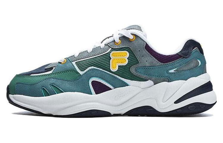 FILA FUSION Flash Cushioned Slip-Resistant Low-Top Running Shoes Men's Blue Gray