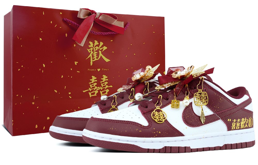 Nike Dunk LOW RETRO Low Top Skateboard Shoes Unisex Burgundy