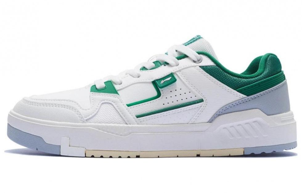 LiNing ACE V2 Anti-Slip Wear-Resistant Low-Top Skateboard Shoes Men's White Green