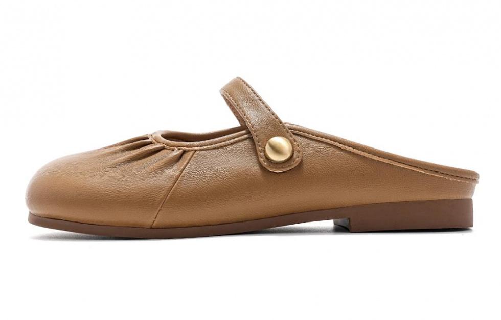 EBLAN Wrap-toe Slippers Women's Brown