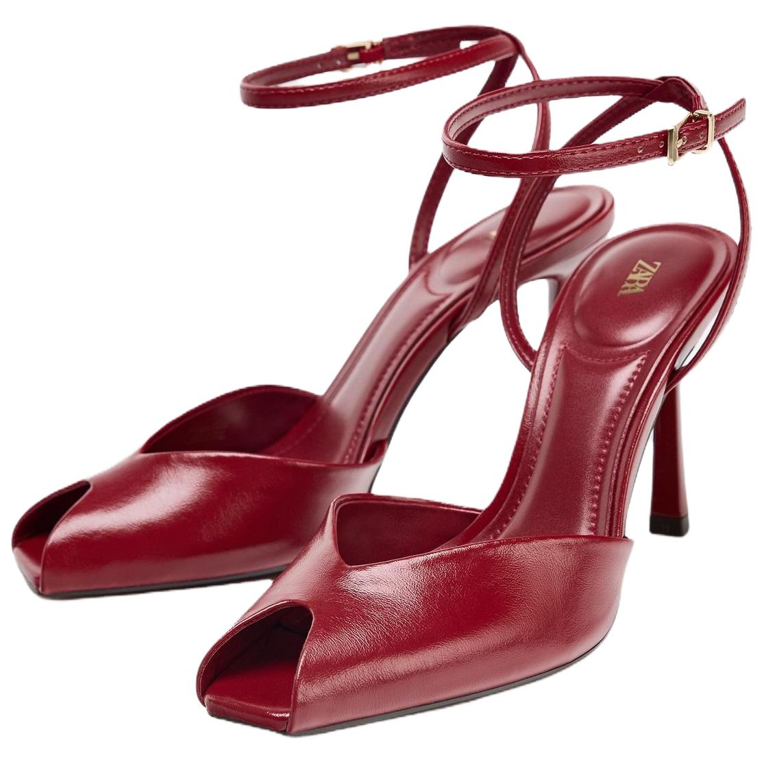 ZARA One Strap Sandals 9.5cm Women's Red купить в интернет-магазине Yoocart с быстрой доставкой по России.
