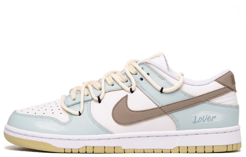 Nike Dunk Lazy Weekend Anti-Slip Wear-Resistant Low-Top Skateboard Shoes Men's Blue White Brown