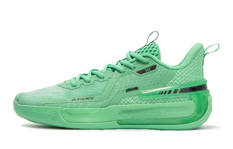 361° GOEY Cushioning Anti-Slip Wear-Resistant Breathability Low-Top Basketball Shoes Men's Green