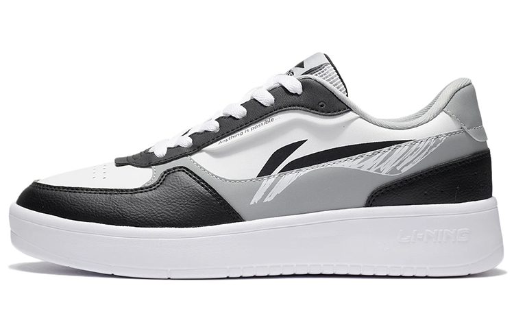 LINING Duda Skateboard Shoes Men's Low top Black/Standard White