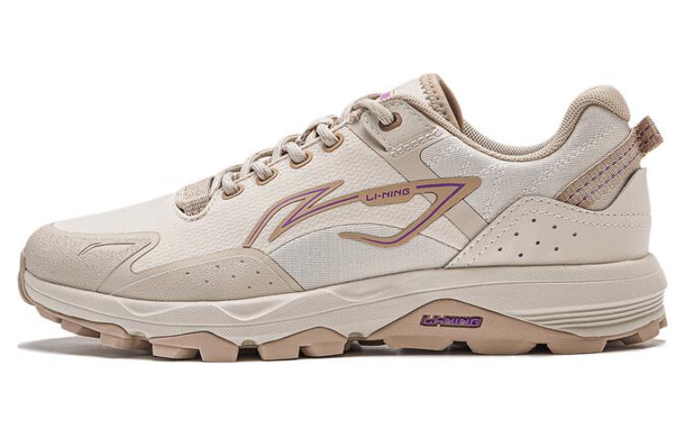 LiNing Wear resistant And Lightweight Low top Running Shoes Women's Gray Brown