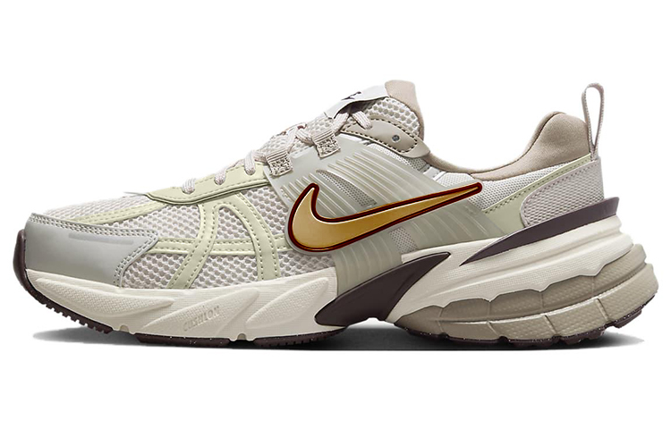 Nike V2K Run Cushioning Anti-Slip And Wear-Resistant Low-Top Running Shoes Women's Gray White