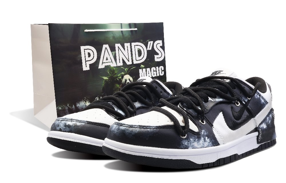 Nike Dunk Low Slip Resistant Low Top Skateboard Shoes Women's Black White