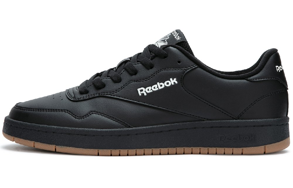Reebok COURT 1000 Anti Slip Wear Resistant Low Top Skateboard Shoes Unisex Black Warrior
