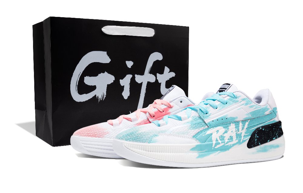 PUMA Clyde Hardwood Team Basketball Shoes Unisex Low Top White