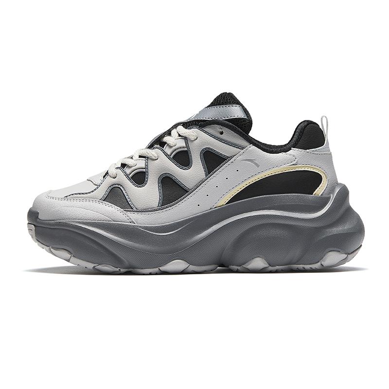 Anta Meowth Shoes 5 Anti-Slip Wear-Resistant Low-Top Casual Shoes Women's Gray Black