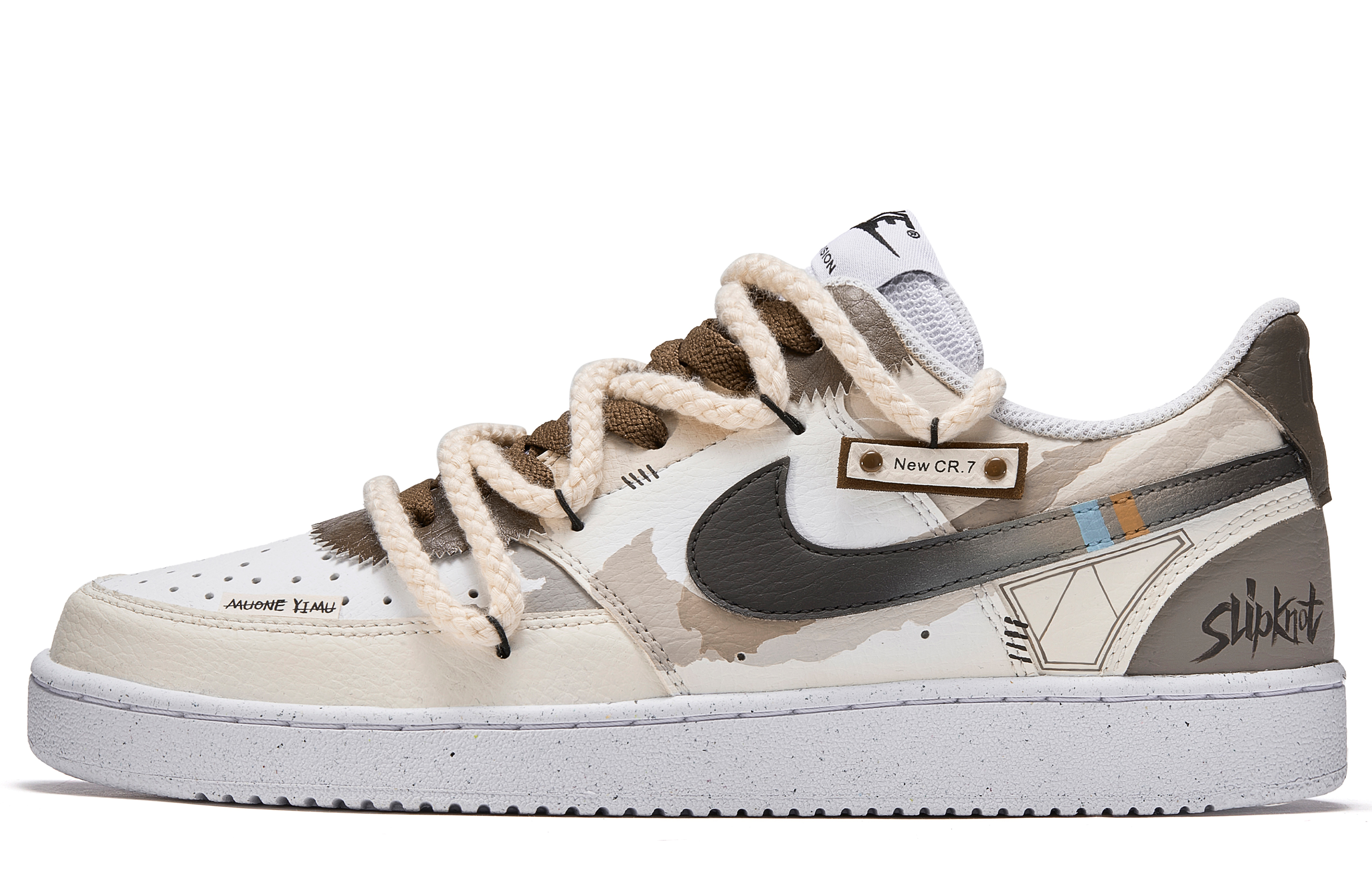 Nike Court Vision 1 LOW Style Quicksand Slip-Resistant Cushioning Wear-Resistant Low-Top Skateboard Shoes Men's Brown