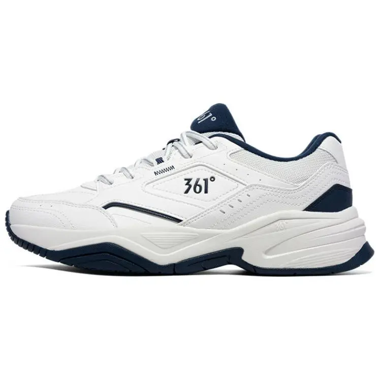 361° Life Collection Anti-Slip And Wear-Resistant Breathable Low-Top Casual Shoes Men's White Blue