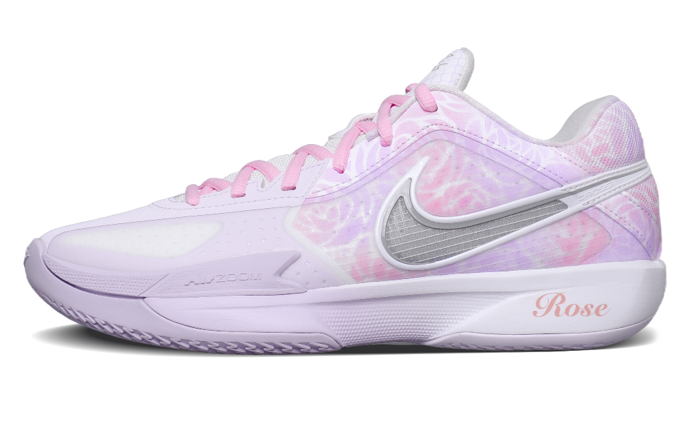 Nike Air Zoom G.T. Cut CROSS Breathable Slip-Resistant Low-Top Basketball Shoes Unisex White Purple