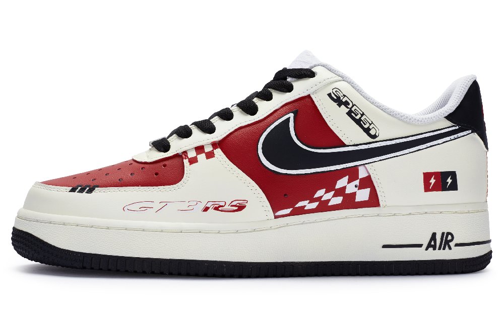 Nike Air Force 1 07 Anti Slip Wear Resistant Low Top Skateboard Shoes Men's Red White