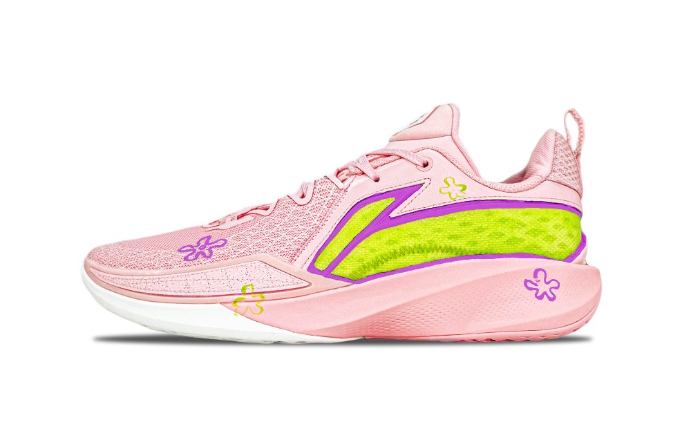 LiNing Speed Ling 2 Cushioning, Wear Resistant Low Top Basketball Shoes Men's Cherry Blossom Pink