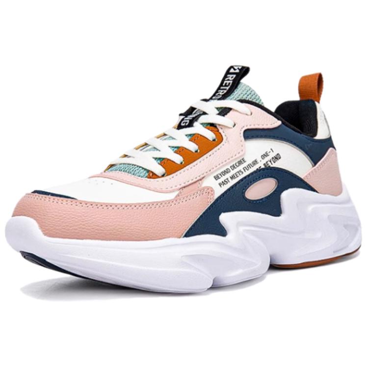 361° Cushioning Wear-Resistant Low-Top Running Shoes Women's White Pink
